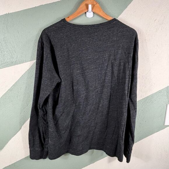 Polo Ralph Lauren Men's L Dark Gray Heather Long Sleeve Cotton V Neck T-Shirt - Picture 11 of 11